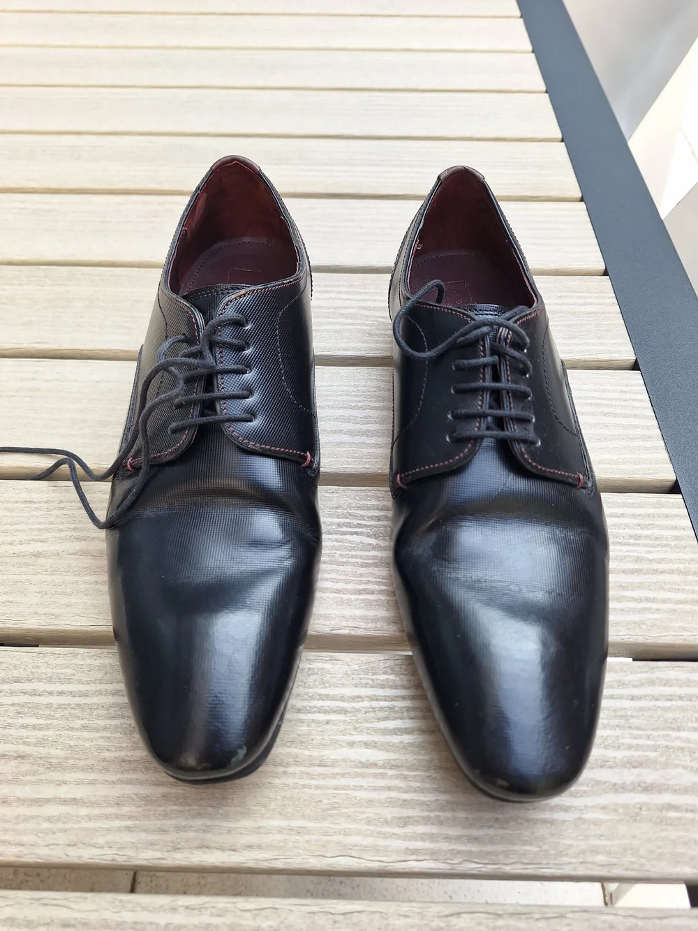 Ted Baker London Men's Black Leather Dress Oxford Shoes (Men's Size 7)